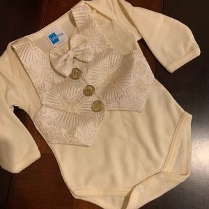 New baptism onesie boy 3m